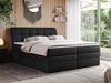 Boxspringbett, Stauraumbett, Bett mit Multipocket-Matratze und Topper - GOLD-10-KING - 120x200cm - Schwarz Kunstleder - H3 Bild 1