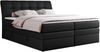 Boxspringbett, Stauraumbett, Bett mit Multipocket-Matratze und Topper - GOLD-10-KING - 120x200cm - Schwarz Kunstleder - H3 Bild 3