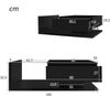 Couchtisch 105 x 55 x 32,5 cm in Schwarz Hochglanz mit Glasplatte, LED-Licht und Ablagefach Bild 5