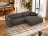 Ecksofa PAZURRO L mit Armlehnen, freistehendes L-förmiges Ecksofa mit lose Kissen, Wellenfeder, Modern Design - Dunkelgrau Velvet - Rechts Bild 4