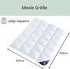 Welt der Träume Daunen Bettdecke, Füllung: 60% Daunen- / 40% Federnanteil, Füllgewicht: 1200 Gramm, Farbe: weiß, Größe: 155x220 cm, Öko-Tex Zertifiziert Bild 2