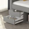 HOME DELUXE Kinderbett COSMOS mit Schubladen und Matratze - 90 x 200 cm Grau Bild 4