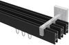 Innenlauf-Gardinenstangen-Set Smartline Paxo 300 cm (geteilt in 3 x 100 cm), 3-läufig, 14x35 mm Schwarz Bild 3