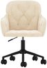 vidaXL Bürostuhl Drehbar Creme Samt, 78 x 61 x 56 cm Bild 3