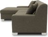DOMO Collection Bero Kis, Ecksofa mit Schlaffunktion inkl. Zierkissen, Webstoff stone, 153 x 268 cm Bild 3