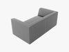 Micadoni Sofa Ruby 2-Sitzer Samt Salvador Grau Bild 3