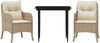 vidaXL 3-tlg. Garten-Essgruppe mit Kissen Beige Poly Rattan 3211962 Bild 2