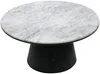 Vente-unique - SADURA Couchtisch Marmor SchwarzWeiß - B 80 cm x H 42 cm x L 80 cm Bild 4