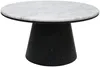 Vente-unique - SADURA Couchtisch Marmor SchwarzWeiß - B 80 cm x H 42 cm x L 80 cm Bild 2