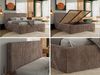 MKS Möbel 'Tiliano Classic' Polsterbett mit Stauraum, Cordstoff, Braun, 180x200 cm, Multipocket | H3 - mittelfest Bild 2