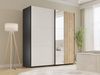 Kleiderschrank Evora 203 (Farbe: Schwarz / Cashmere + Wotan Eiche) Bild 2
