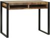 vidaXL Schminktisch mit Regal Braun 100 x 50 x 75 cm Massivholz Mango 4015965 Bild 3