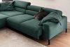 KAWOLA Sofa DELIA Ecksofa Cord smaragd mit motorischem Sitzvorzug Recamiere links 74 x 219 x 276 cm Bild 2