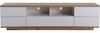 Moderner Farbblock-TV-Schrank in weißer Ausführung, TV-Schrank mit Holzmaserung, 180 cm Bild 4