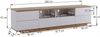 Moderner Farbblock-TV-Schrank in weißer Ausführung, TV-Schrank mit Holzmaserung, 180 cm Bild 5