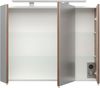 Spiegelschrank 80cm Walnuss Nb. RIMAO-100 mit LED-Beleuchtung, B x H x T: ca. 80 x 68 x 20 cm Bild 3