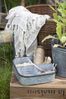 Plaid creme/Natur Streifenmuster Bild 2