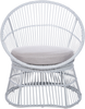 Beliani 'Mesyna' Bistro Set mit Kissen, Rattan Weiß, 42 x 42 x 46 cm Bild 5