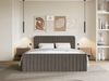 Selsey 'Saliano' Boxspringbett mit Bettkasten, Topper und Samtbezug, Braun, 160x200 cm Bild 2