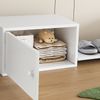 Schuhbank-Schuhschrank Weiß 189 x 40 x 34,5 cm aus Kiefernholz & MDF mit Doppeltüren Bild 2