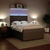 vidaXL Boxspringbett mit Matratze Hellgrau 140x190 cm Samt 3294634 Bild 5