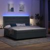 vidaXL Boxspringbett mit Matratze mit LED Dunkelgrau 200 x 200 cm Samt 3343887 Bild 5