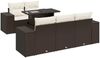 vidaXL 6-tlg. Garten-Sofagarnitur mit Kissen Braun Poly Rattan 3326734 Bild 2
