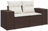 vidaXL 6-tlg. Garten-Sofagarnitur mit Kissen Braun Poly Rattan 3326734 Bild 3