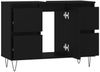 vidaXL Badschrank Schwarz 80x33x60 cm Holzwerkstoff 831653 Bild 5