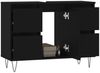vidaXL Badschrank Schwarz 80x33x60 cm Holzwerkstoff 831653 Bild 3
