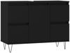 vidaXL Badschrank Schwarz 80x33x60 cm Holzwerkstoff 831653 Bild 2