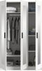Visby Kleiderschrank 3-türig in weiß Bild 4