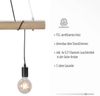 LED Hängeleuchte, 4 flammig, Holz, natur, H 120cm Bild 4