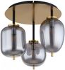 Deckenleuchte Wohnzimmer Deckenlampe Messing Farben Rauchglas Modern 15345-3DMM Bild 3