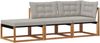 vidaXL Sectional Sofa Einheiten 3 Stück Natürlich und Hellgrau 900654 Bild 2