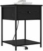 vidaXL Nachttisch 2 pcs Schwarz Eichen-Optik 42 x 41 x 56 cm 859421 Bild 3