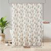 Agger Duschvorhang Shower curtains Anti schimmel Waschbar,schwer,183cm*183cm Breite 183 cm, Bauernhof-Duschvorhang aus Leinen in Beige mit Volant-Saum Bild 2