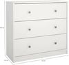 Dmora Kommode Alert, Mehrzweckkommode, Schlafzimmerkommode, Schrank mit Schubladen, 72x30 h68 cm, Weiß Bild 3