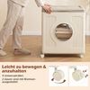 Aufbewahrungsbox für Kleidung mit Deckel und Rollen 45 L rollbarer Wäschekorb Grau Bild 4