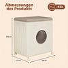 Aufbewahrungsbox für Kleidung mit Deckel und Rollen 45 L rollbarer Wäschekorb Grau Bild 2