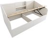 Hydraulisches Tagesbett 90x190 cm in Weiß mit Ablagefächern und USB/Typ-C-Ladestation Bild 5