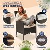 CASARIA® Polyrattan Gartenstühle 4er Set Braun Bild 3