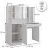 Schminktisch Sherry Weiß/Weiß Hochglanz 119.8 cm 4 Teile Vicco Bild 2