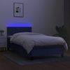Boxspringbett mit Matratze & LED Stoff Blau 80x200 cm, Härtegrad: H2 [3133275] Bild 4