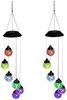 2x RGB LED Solarwindspiel, Farbwechsel Glaskugeln, H 60 cm Bild 2