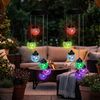 2x RGB LED Solarwindspiel, Farbwechsel Glaskugeln, H 60 cm Bild 3