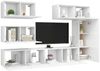 vidaXL 6-tlg. TV-Schrank-Set Weiß Spanplatte [3078715] Bild 3