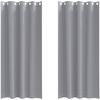 vidaXL Verdunkelungs-Vorhänge mit Ringen 2 pcs Hellgrau 225 x 140 cm 4107345 Bild 2