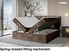 MEBLINI Boxspringbett TAPO 2 180x200 cm mit Bettkasten - H4/Braun Samt Polsterbett - Doppelbett mit Topper & Taschenfederkern-Matratze Bild 3