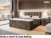 MEBLINI Boxspringbett TAPO 2 180x200 cm mit Bettkasten - H4/Braun Samt Polsterbett - Doppelbett mit Topper & Taschenfederkern-Matratze Bild 4